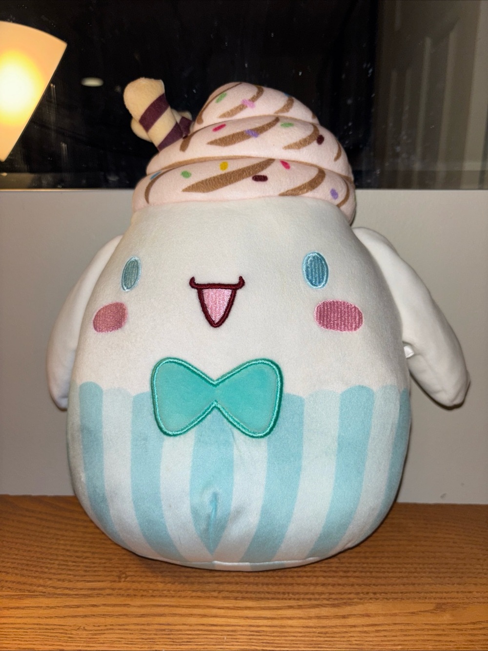 Cinnamoroll Plush Character Pillow - Mint Stripes & Cream Top